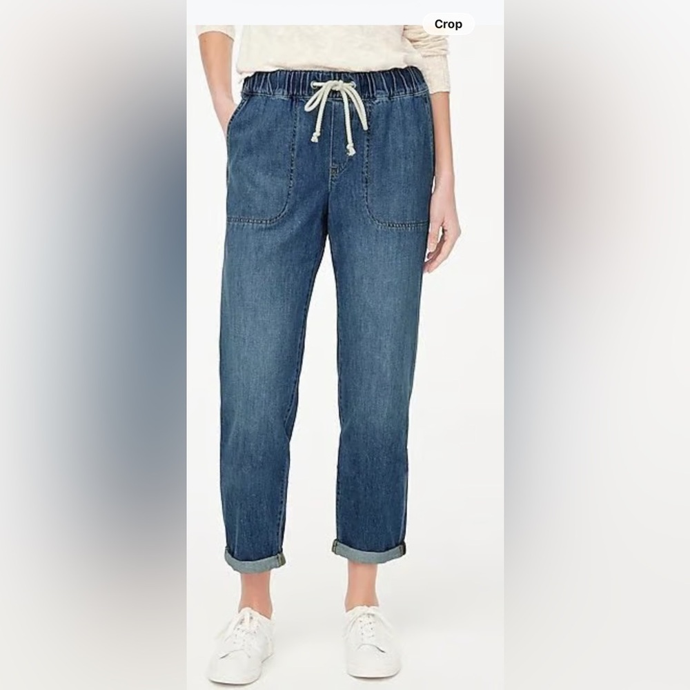 Jcrew drawstring jeans- size 28. Worn once.